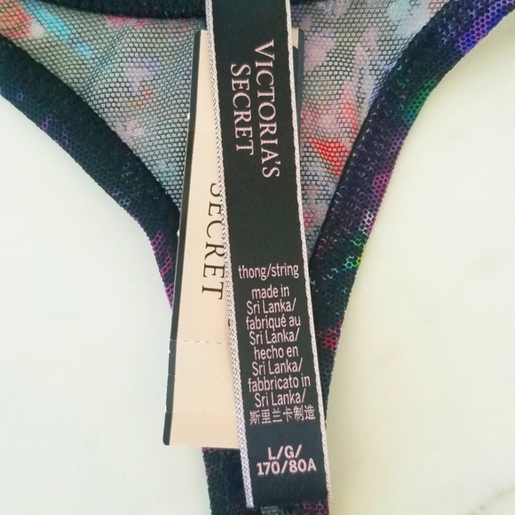 Victoria's Secret Shine Strap Floral Lace Rhinestone Crystal Strappy Tho… - Picture 8 of 12